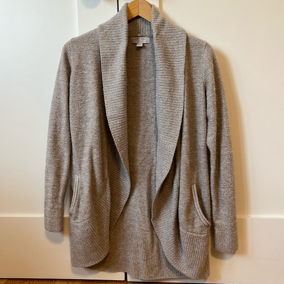 Final Price- No Offers! Barefoot dreams, gray open cardigan - Picture 3 of 12